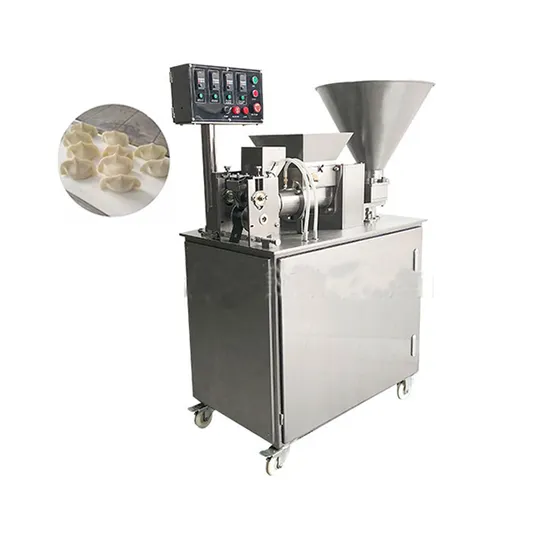 Fully Automatic Japanese Round Large Dumpling Samosa Making Machine Chinese Gyoza Dumpling Momos Empanada Pastry Making Machine
