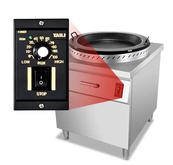 Automatic Rotation Samosa Fry Pan Making Machine Commercial Rotary 50cm Electric Dumpling Frying Pan Fry Bun Baozi Fryer Machine 